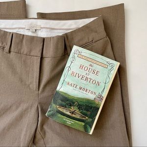 LOFT Marisa Dress Pants Trousers Taupe Medium Tan Khaki 10